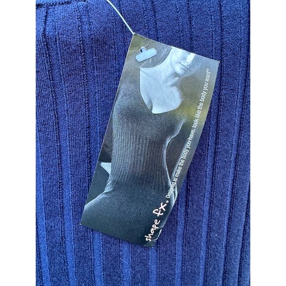 Shape FX Figure Flattering Seamless Fitted Navy Blue Maxi Sweater Dress Size XL - Picture 7 of 8